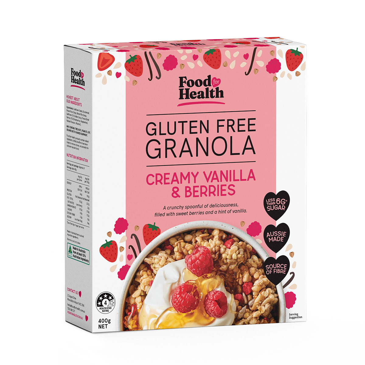 Gluten Free Granola Creamy Vanilla & Berries