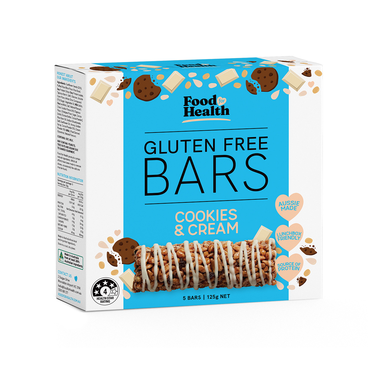 Gluten Free Bar Cookies & Cream